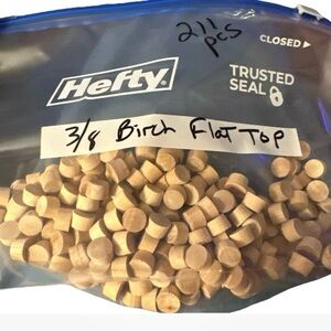 Birch Flat Top Wood Plugs